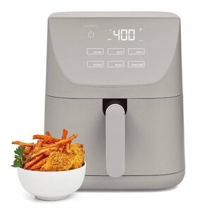 CruxGG 6qt Air Fryer Gray: 1500W Electric Fryer, 6-Quart Capacity